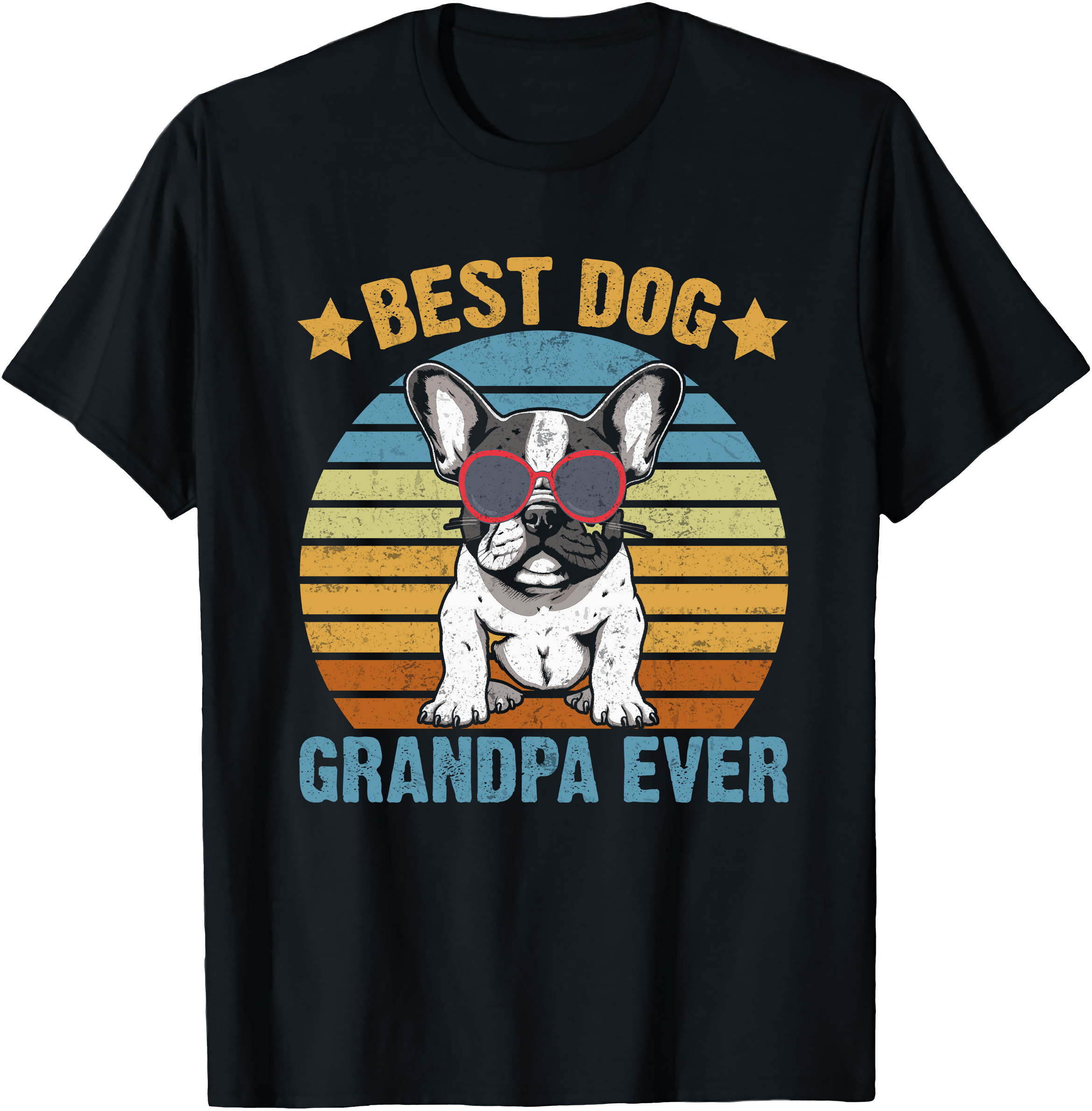 Best Dog Grandpa Ever Boston Terrier Father’s Day Tee